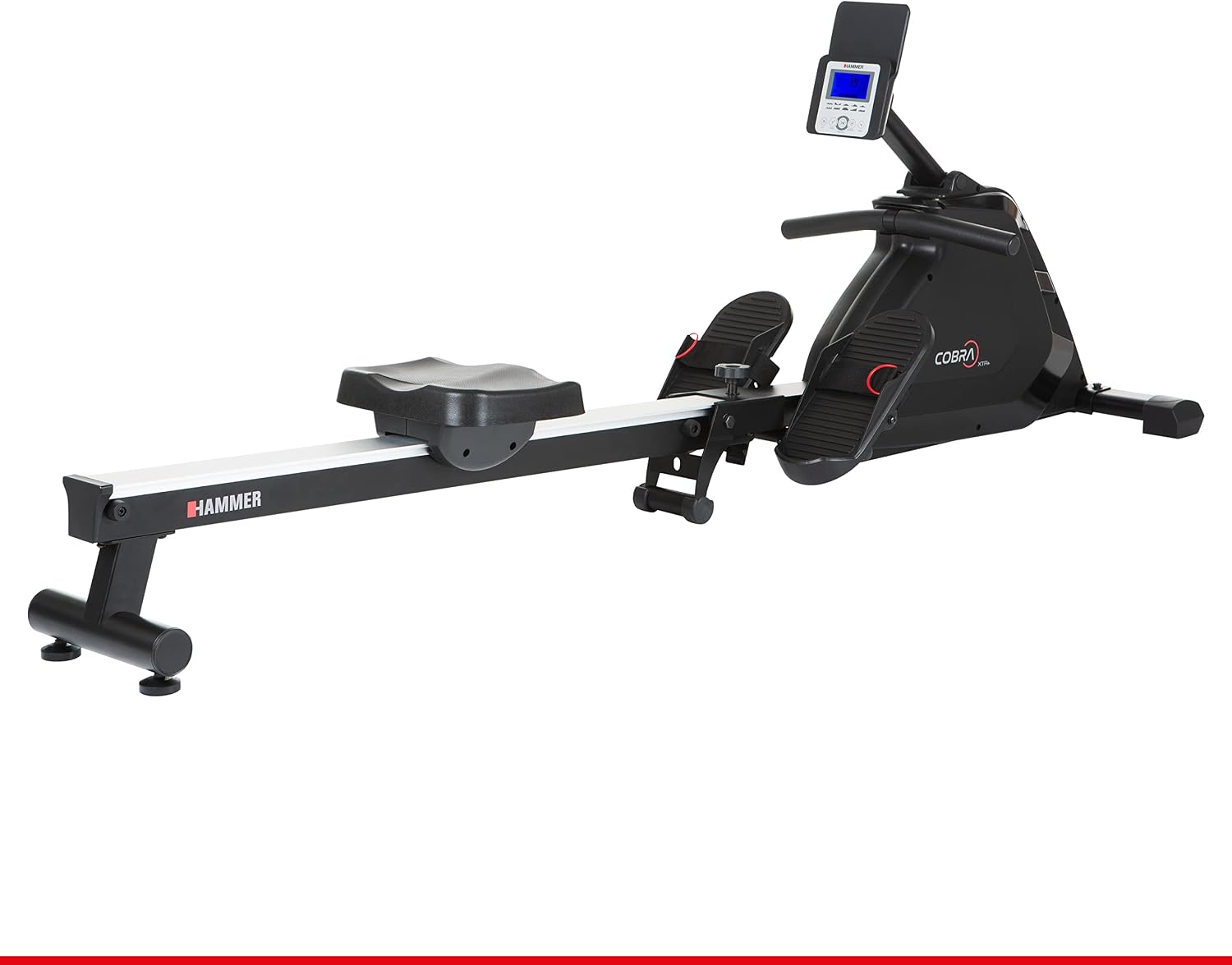 61acTLKsEIL._AC_SL1500 HAMMER Rudergerät Cobra XTR Plus II – Klappbare Rudermaschine mit innovativem Trainingscomputer, Rudergerät für zuhause bis 130kg, 20 Trainingsprogramme mit 4 Herzfrequenz-Programme