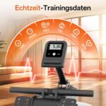 YAMO Rudergerät für Zuhause, 16L Wassertank Rudergerät mit 6-Fach Verstellbarer Widerstand, extra breiter Sitz bis 158 kg belastbar, Bluetooth Wird unterstützt, mit Tablet-Halter