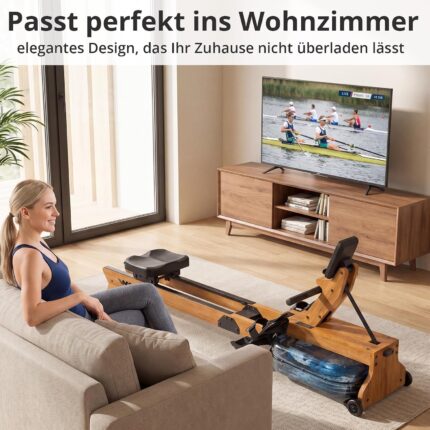 Wenoker Wasser-Rudergerät für Zuhause leise, bis 160 kg & 2 m Körpergröße
